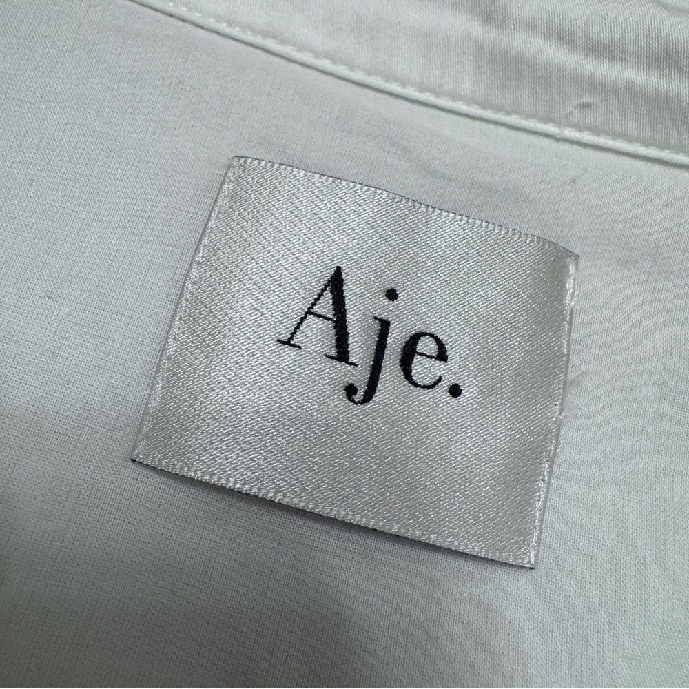 Aje Dahlia Flounce Twist Belted Mini Dress Cotton size US 8 - Picture 9 of 15